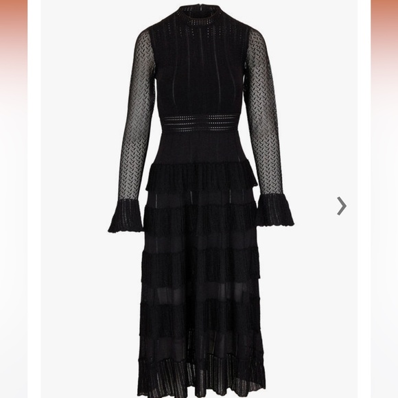 Lela Rose ruffle knit detail Piper Dress, size small, NWT - Picture 3 of 14